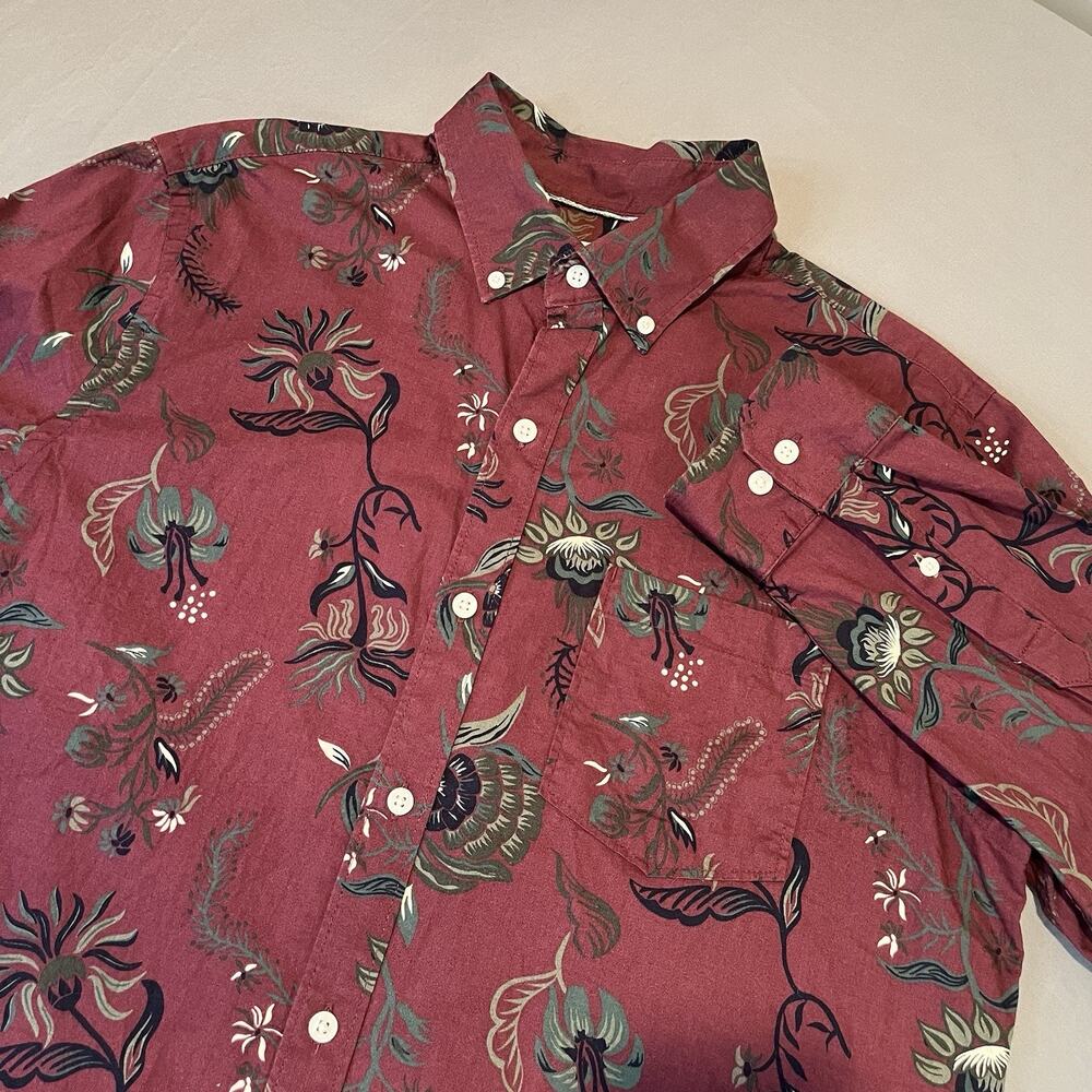Scotch & Soda Medium Button Down Shirt Floral Print Long Sleeve Casual Mens